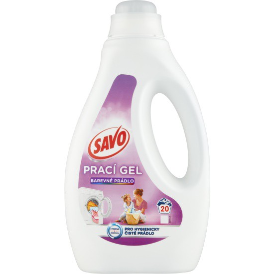 Savo gel 20dáv/1l na praní bez Cl color | Prací prostředky - Prací gely, tablety a mýdla